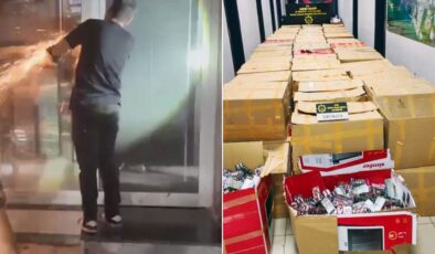 Kapılar kesilerek içeri girildi içerden kolilerce hap çıktı