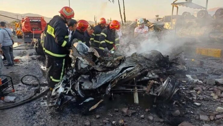 İran’da zincirleme kazada yakıt tankeri patladı, 11 kişi hayatını kaybetti