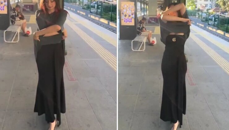 Marmaray çıkışında üstünü değiştirdi: Keşke ülkemizde durumlar böyle olmasa