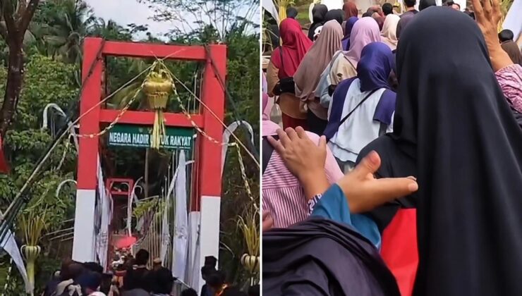 Kullanmaya vakit olmadı, 724 bin dolarlık asma köprü açılışta çöktü
