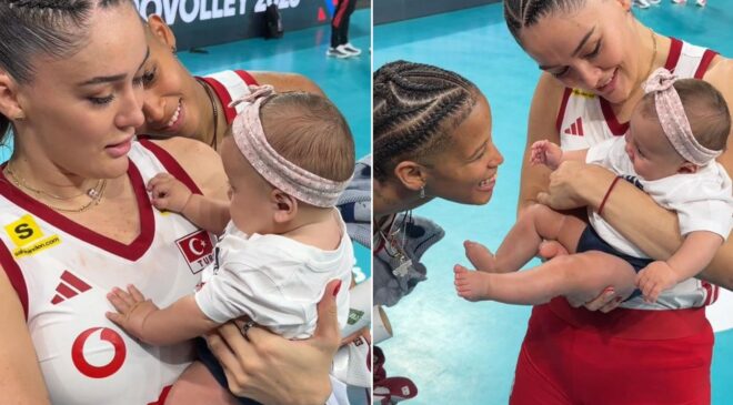Zehra Güneş’in kucağındaki minik taraftarı görenler aynı yorumu yaptı