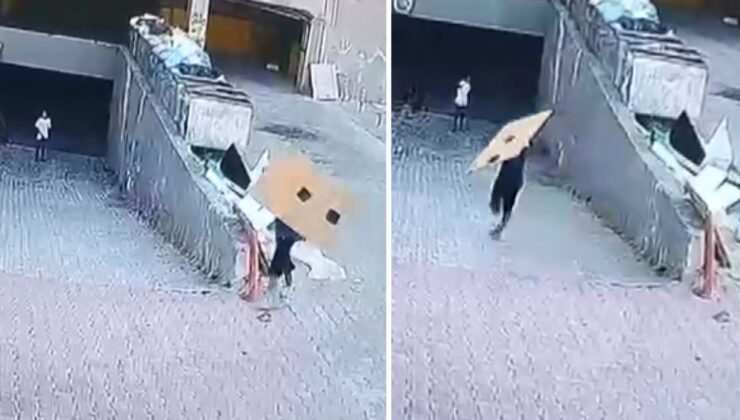 Site otoparkındaki yangının öncesine ait görüntüler ortaya çıktı