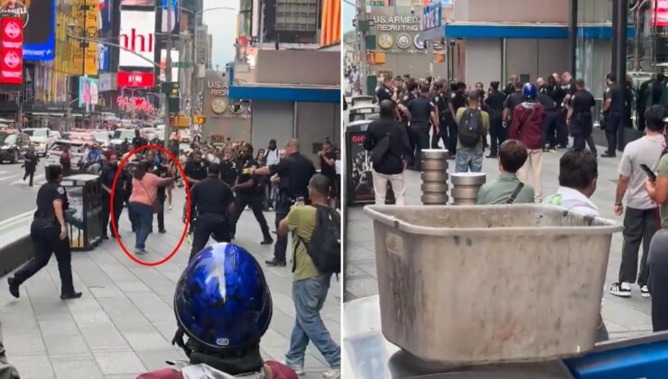 Dünyaca ünlü Times Square Meydanı’nda dehşet! Polis kurşunuyla durduruldu