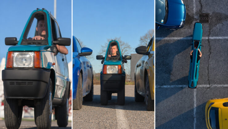 Dünyanın en dar otomobili görenleri şaşkına çevirdi! Sadece 50,20 cm