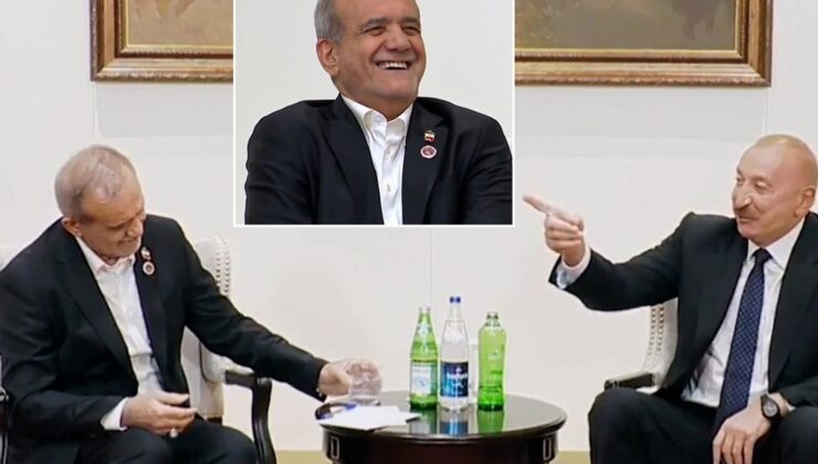 Pezeşkiyan’ın masasında görünce Aliyev dayanamadı! Türkçe diyaloğu güldürdü