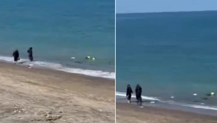 Plajda utandıran görüntü! “Polisi arıyorum” dese de umursamadılar