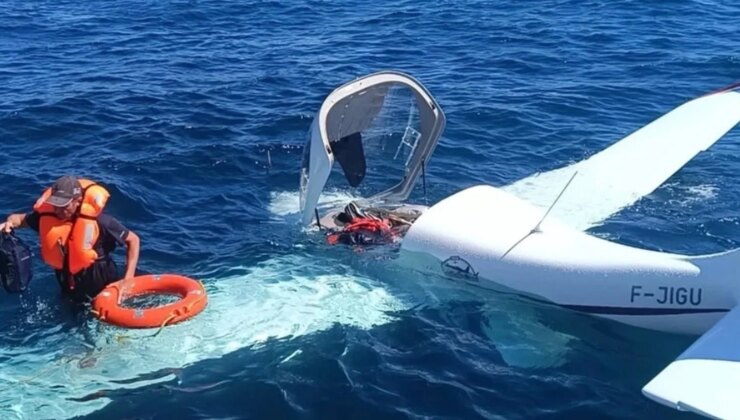 Rize açıklarında denize acil iniş yapan uçaktaki 2 kişi taburcu oldu