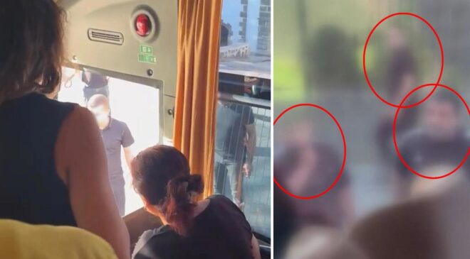 Diyarbakır’da korku dolu anlar! Sağlık personelini taşıyan otobüsün önünü kesip camları yumrukladılar