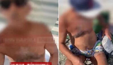 Sahilde genç kızın gizlice fotoğrafını çekti! Fark edilince bakın ne yaptı