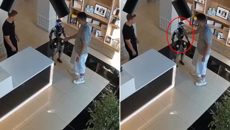Sen misin robota ters yapan! Neye uğradığını şaşırdı
