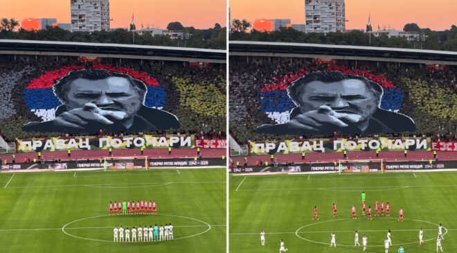 Sırbistan’da skandal! Kızılyıldız tribünlerinden “Bosna Kasabı” Mladiç’e özel koreografi