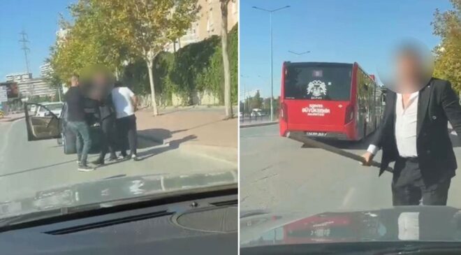Trafikte tartıştığı sürücüye sopayla saldırmaya kalkışan kişiye 380 bin TL ceza kesildi
