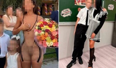 Okulun ilk gününe böyle geldiler! Ülkede tartışma başladı